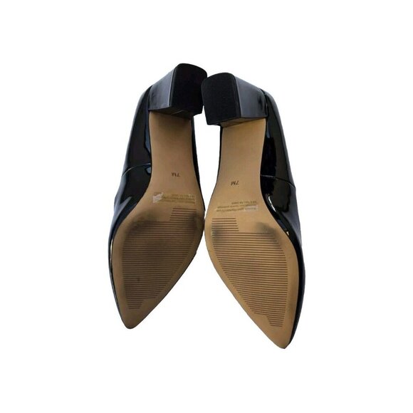 NWT ABOUND Nordstrom Block Heel Black Patent ABADURY Heels Pump Shoes 7M - Picture 3 of 3